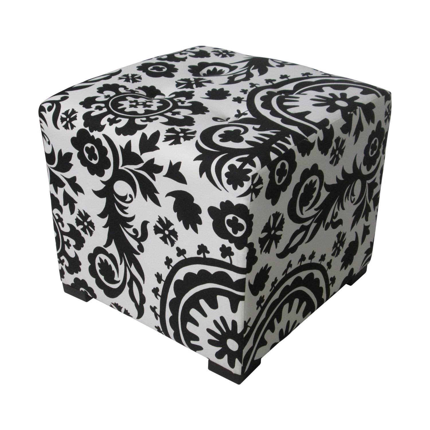 Black Cube Ottoman N9751