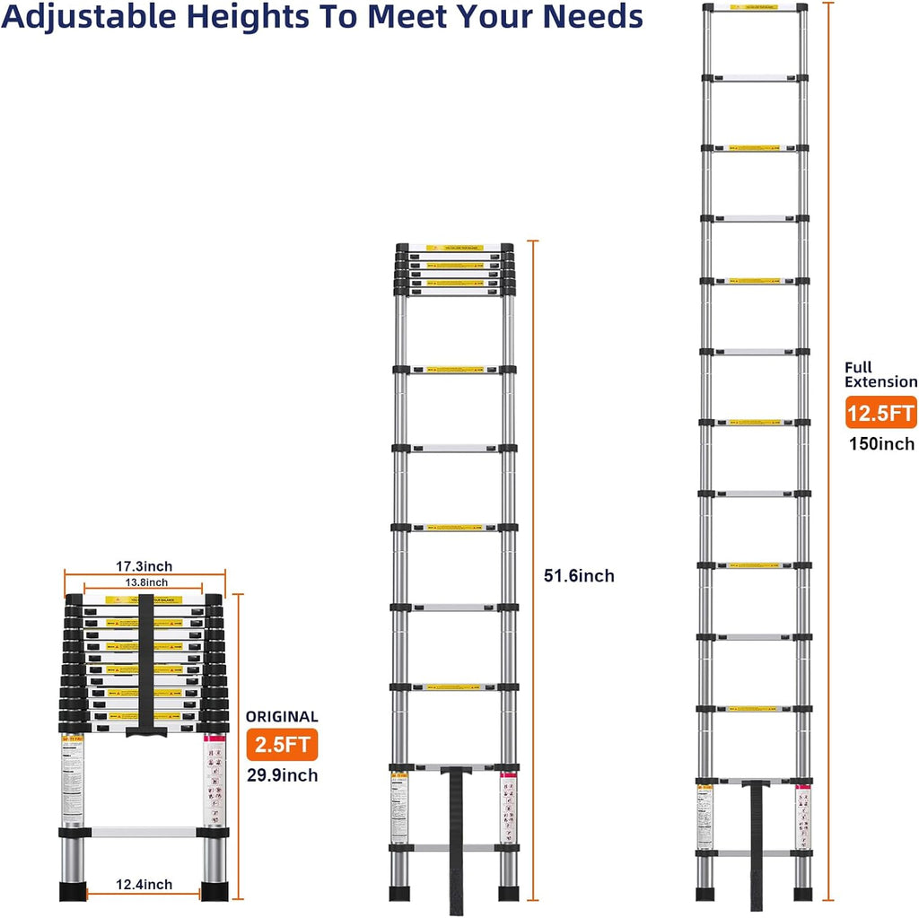 6.6ft Aluminum Telescoping Ladder with Hook G6640
