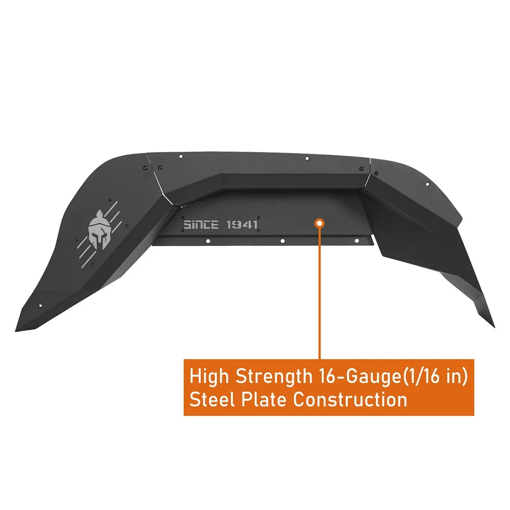 2Pcs Black Steel Rear Inner Fender Liners N355