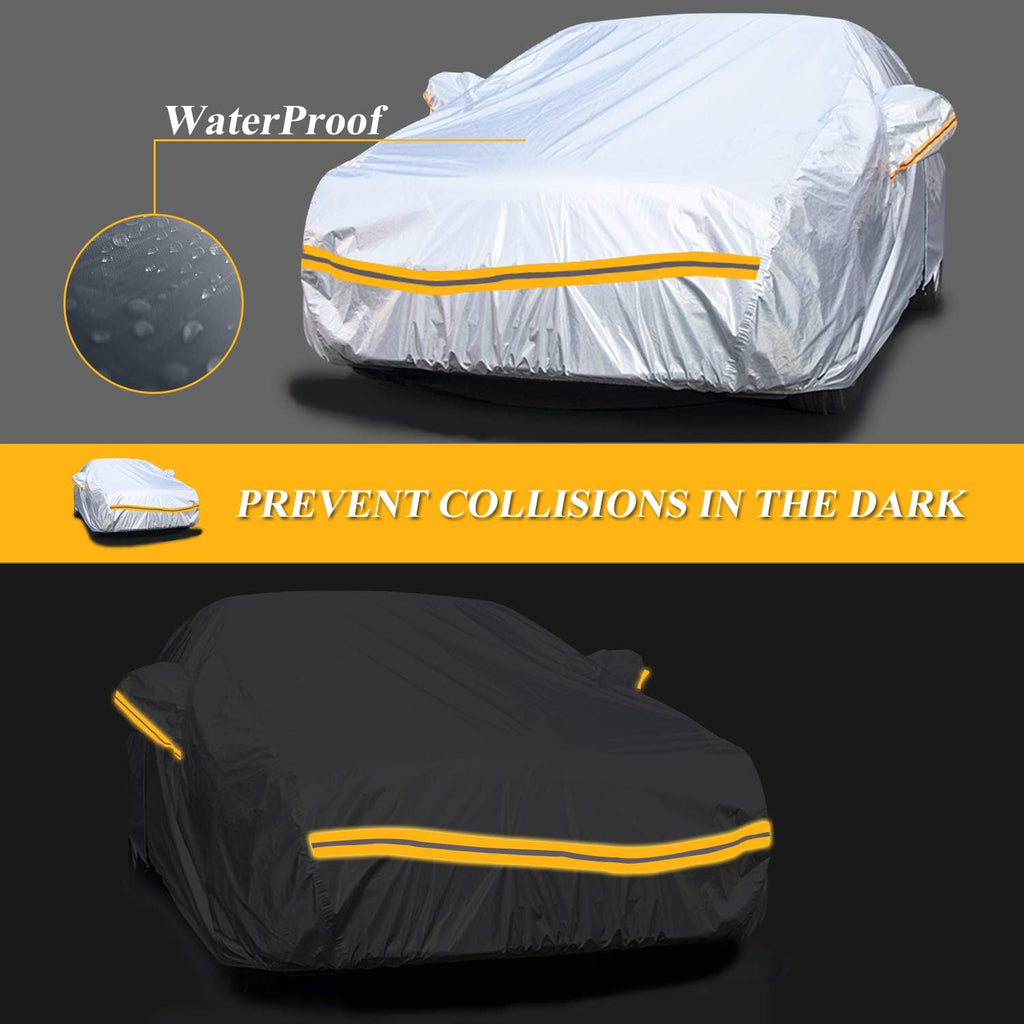 6 Layers Waterproof Car Cover with Zipper Cotton K27015