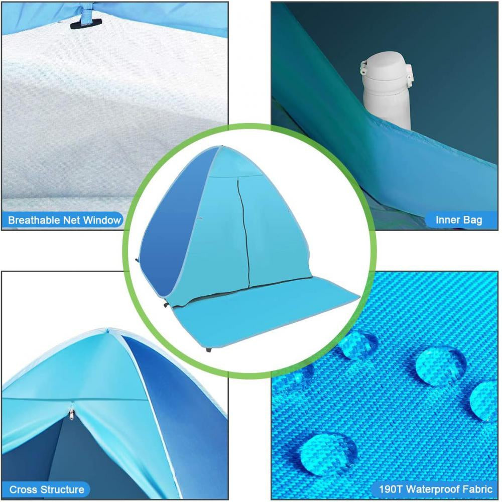 Pop Up Beach Tent with Canopy Carry Bag O266944