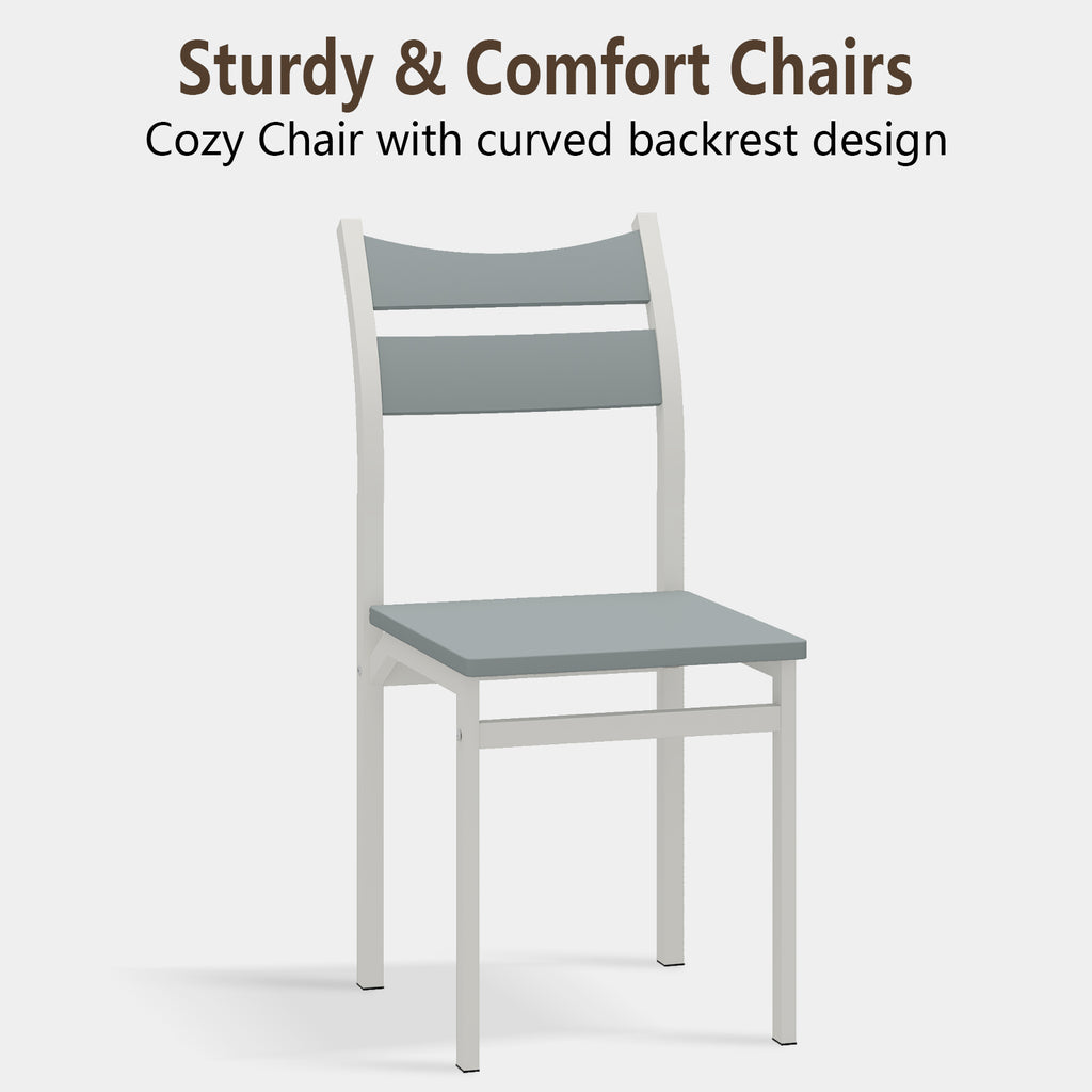 43.3 inch Gray Dining Table and Chair Set with 4 Chairs M852