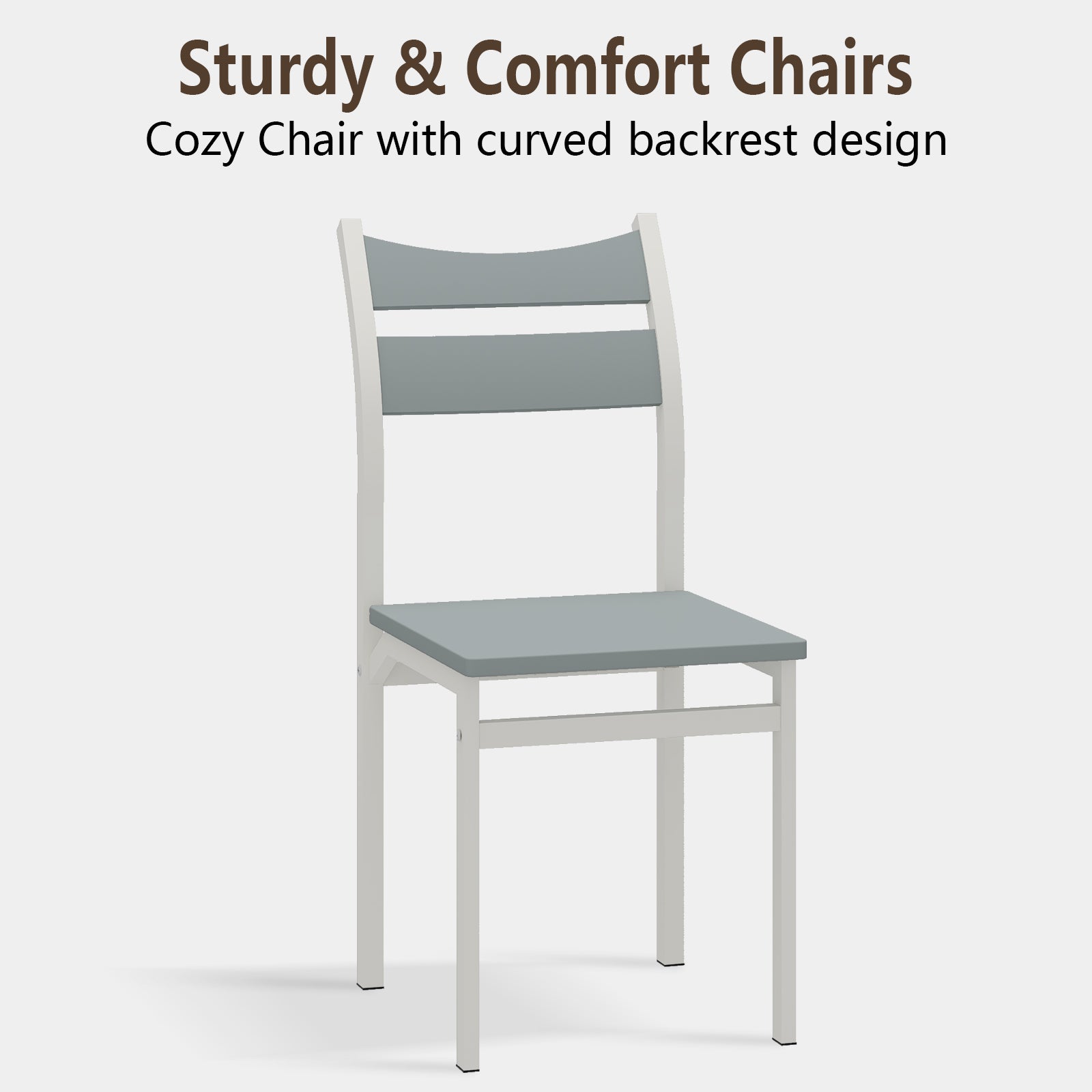 43.3 inch Gray Dining Table and Chair Set with 4 Chairs M852