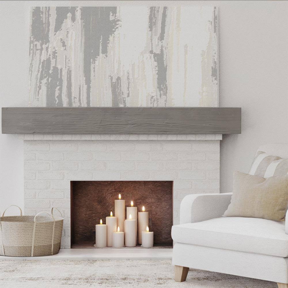 Sandblasted Faux Wood Fireplace Mantel, Burnished Honey Dew X90489
