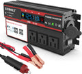 Power Inverter 1000W/2000W Peak DC 12V to AC 110V 120V Portable Car Inverter with LCD Display 3 AC and 4 USB Ports R32152