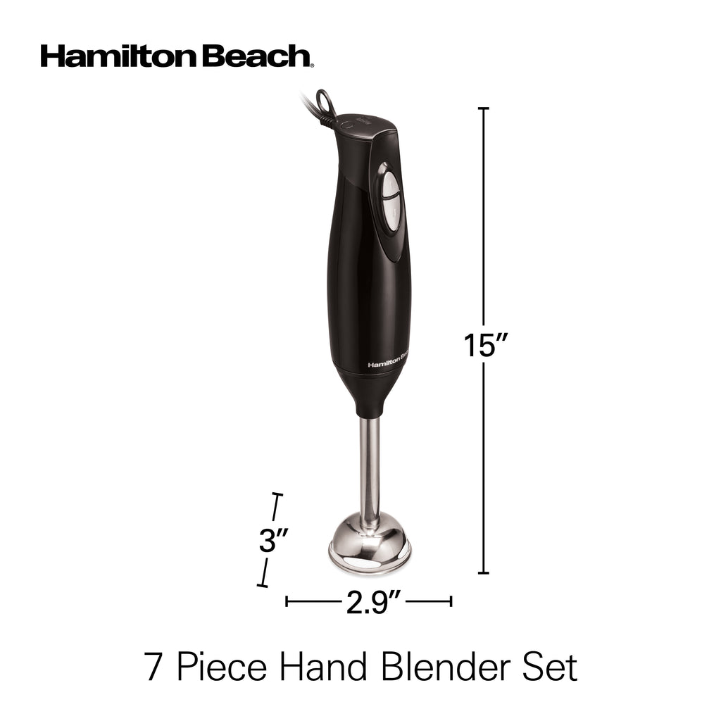 7 Piece Hand Blender Set, Black T483