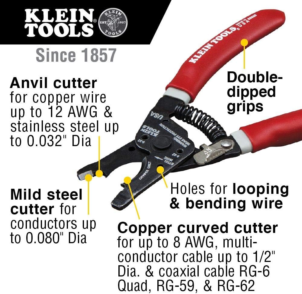 Coax Installation Kit with Crimp Tool, Cable Cutter, Stripper and F Connectors with Storage Bag P8734