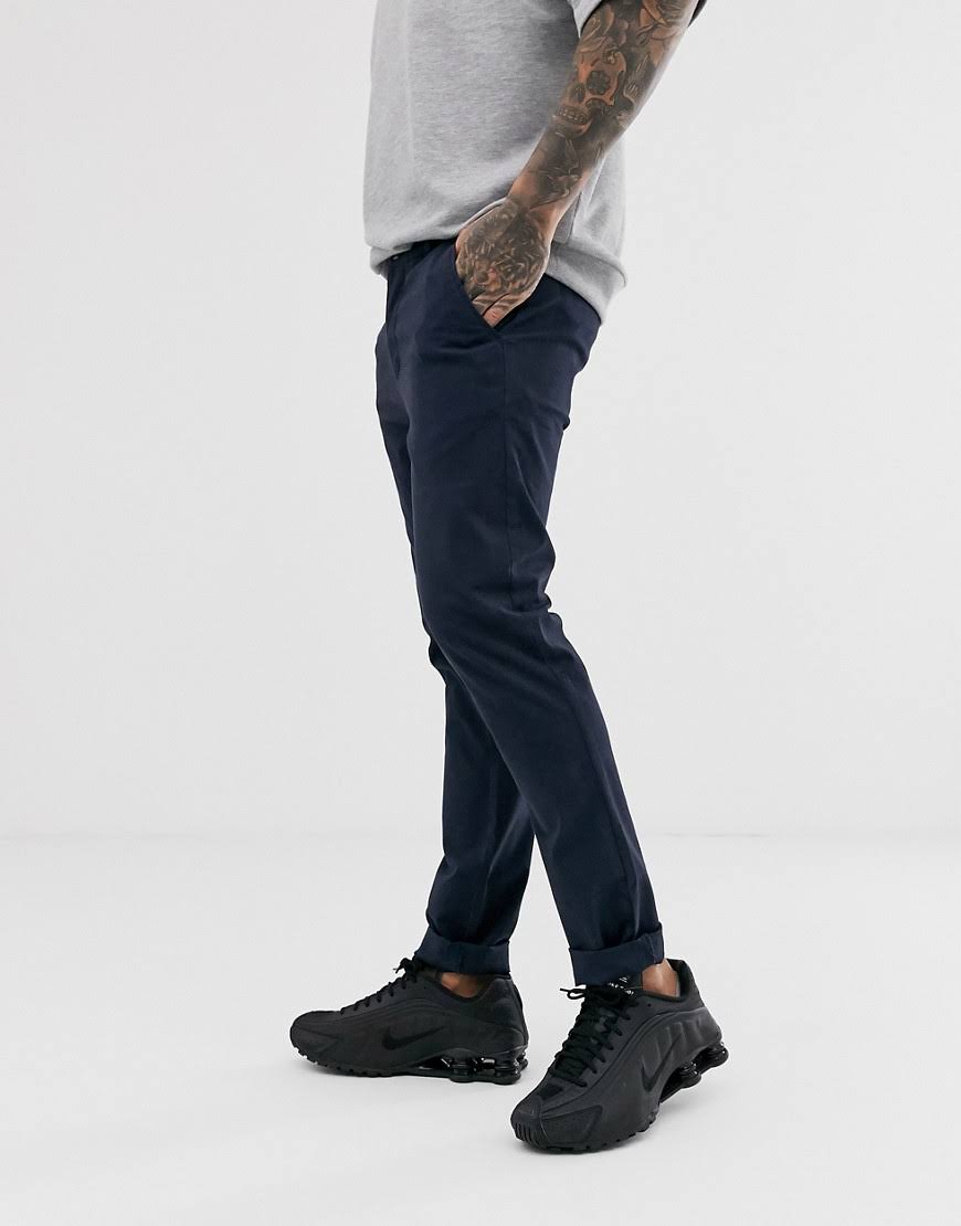 2-Pack Skinny Chinos in Khaki and Navy P22404