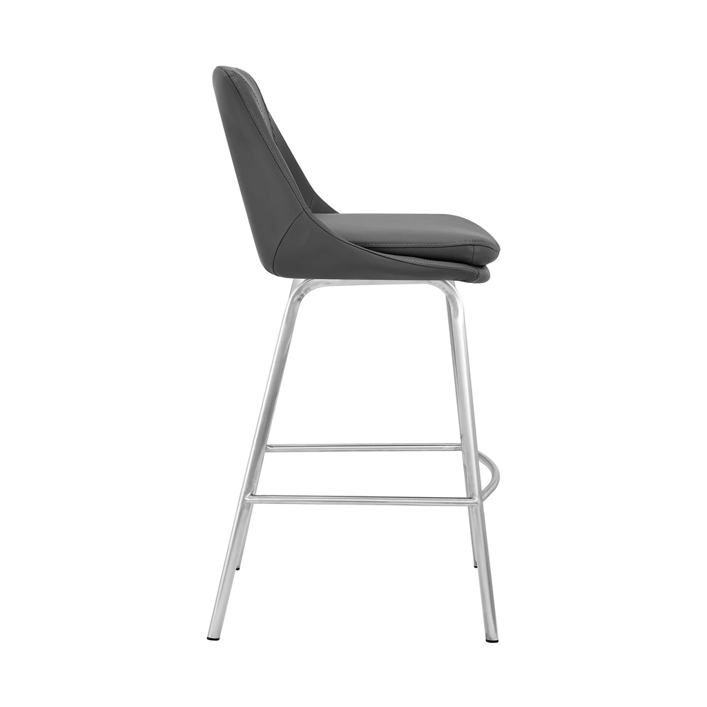 Gray/Steel Swivel Counter Stool I328515