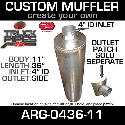 11" Universal Muffler 4" ID End In and Out Muffler I568612