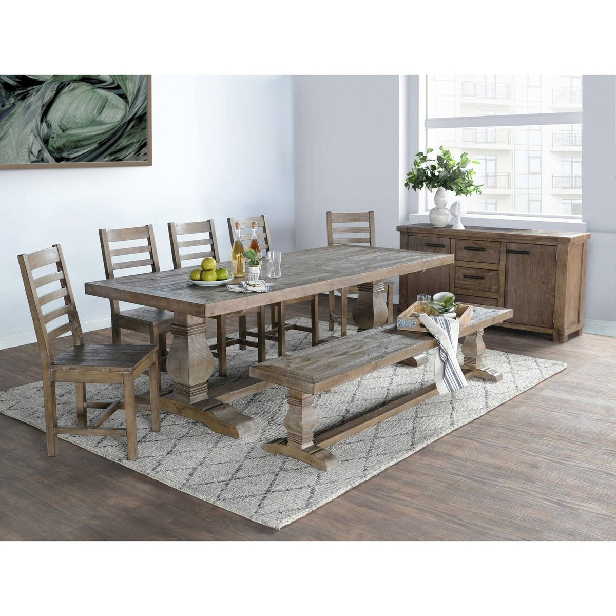Reclaimed Pine 83 inch Bench S43511