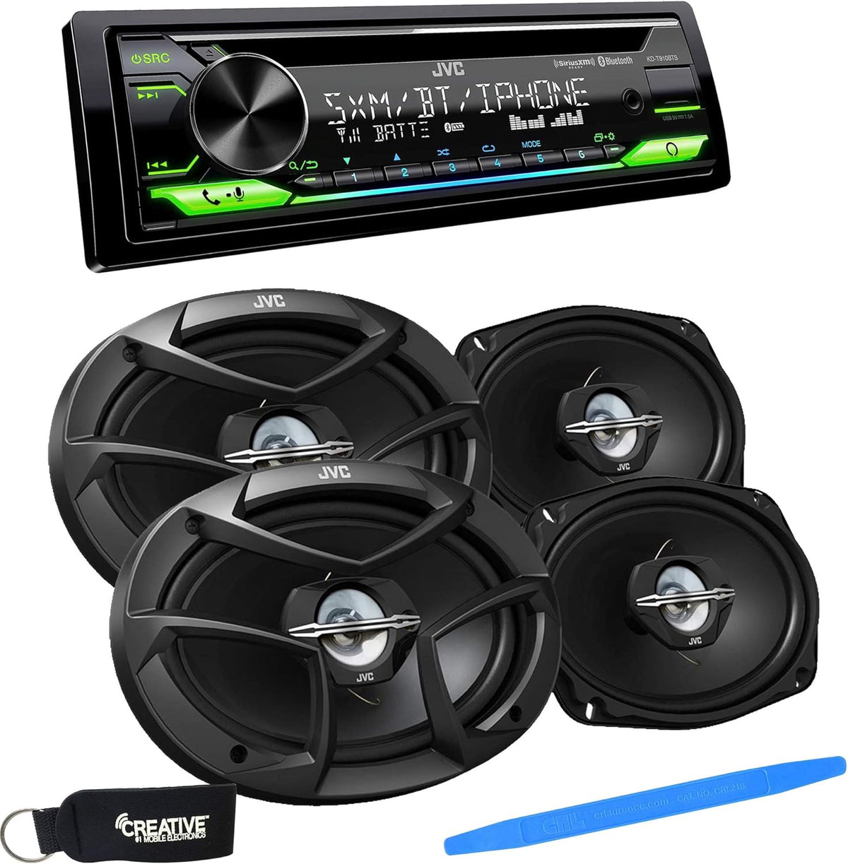 CD Receiver with Bluetooth and Two Pairs of 6x9 Speakers G667