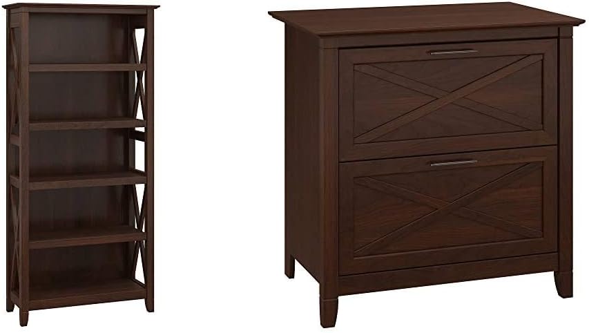5 Shelf Bookcase in Bing Cherry E817