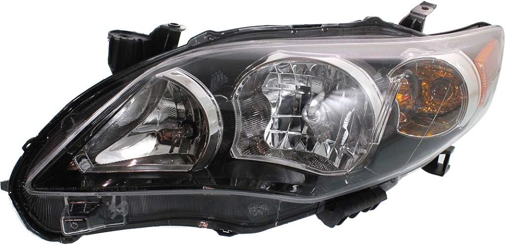 Black Passenger Side Headlight Assembly U9158