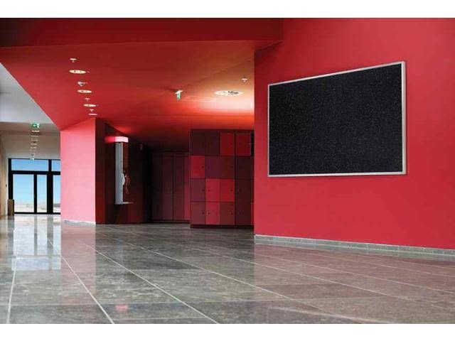 Black Aluminum Frame Recycled Rubber Bulletin Board K228