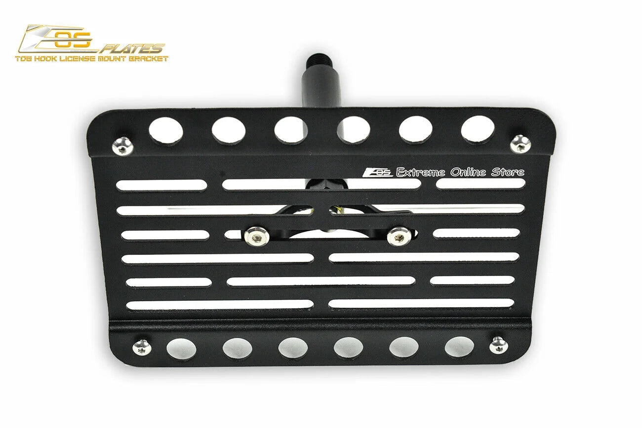 Front Bumper Tow Hook License Plate Relocator Mount Bracket I993