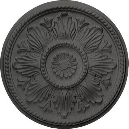 18 inch x 1 3/4 inch Hand-Painted Steel Gray Ceiling Medallion F99664