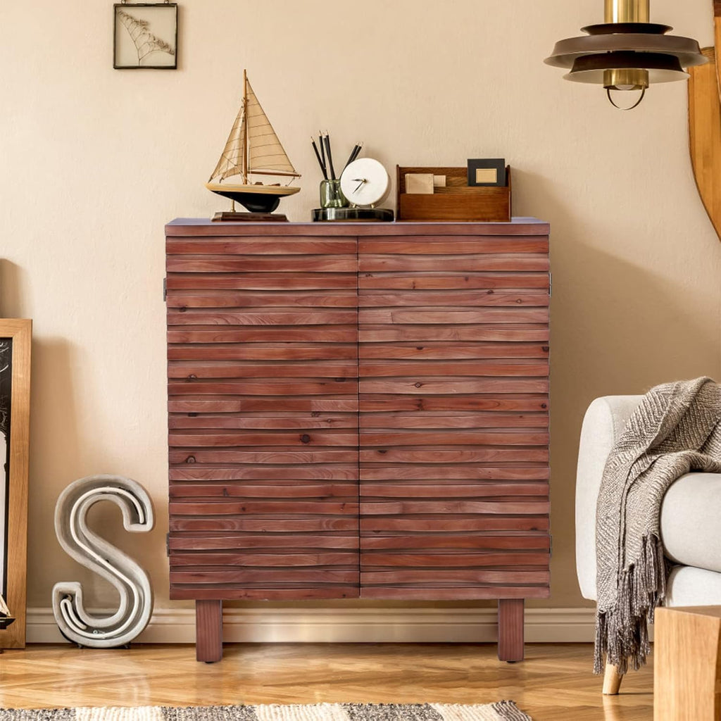 Carved Accent Cabinet with Doors Y973688