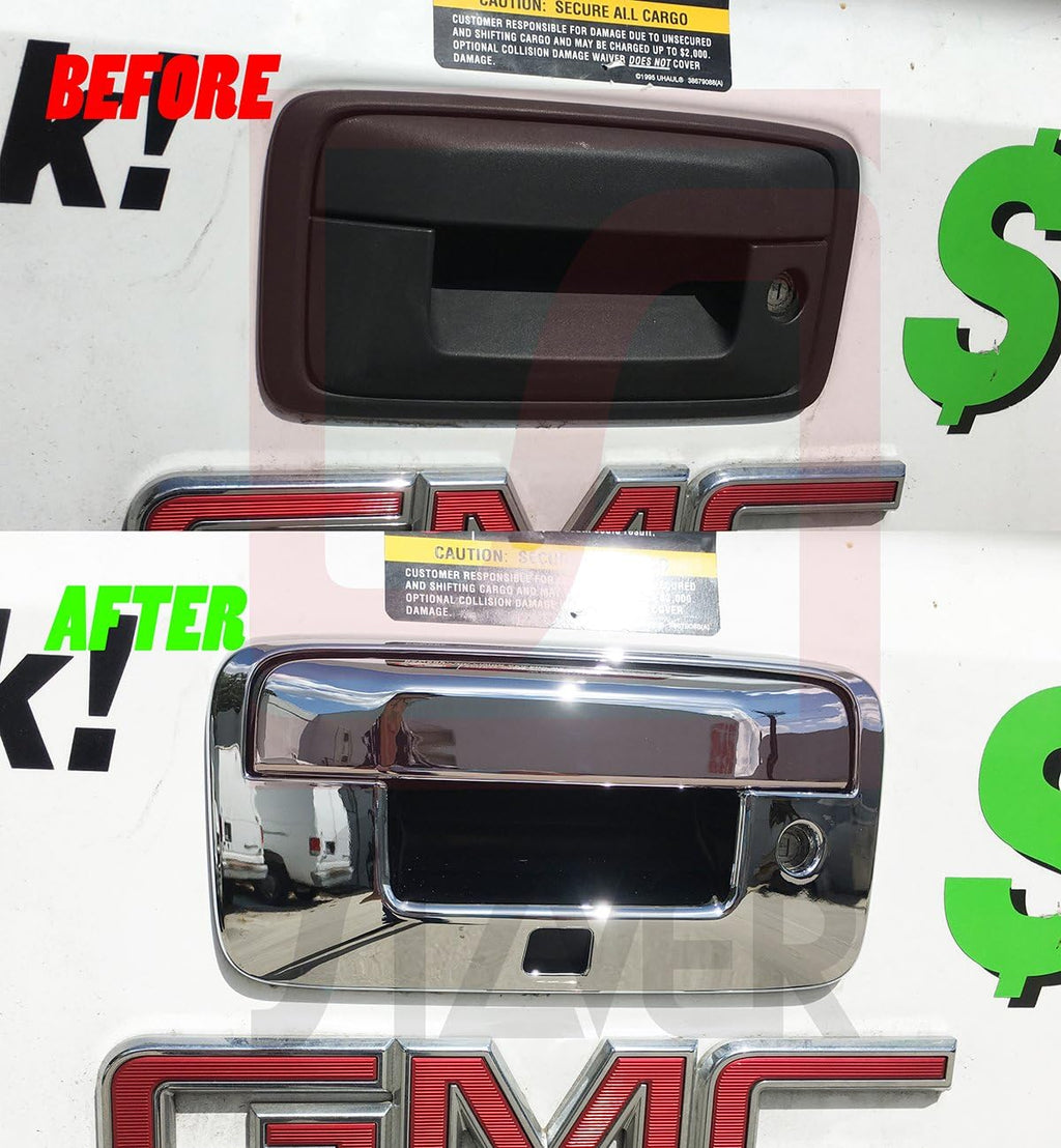 Chrome Tailgate Covers with Camera Hole X1979