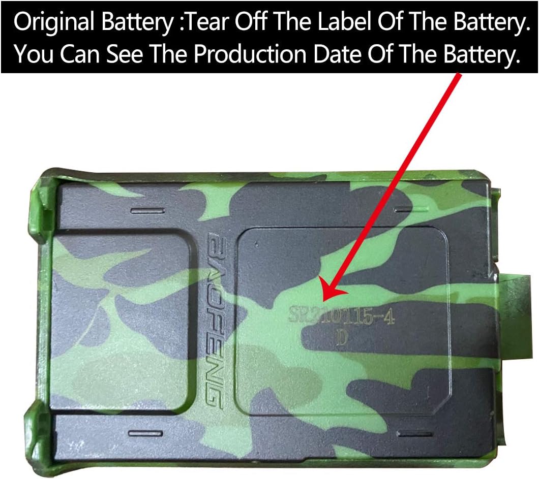 2 Pack Baofeng UV-5R 5Watt Camo Two Way Radio Transceiver with Extra 2 Pack 1800mAh Battery J6806