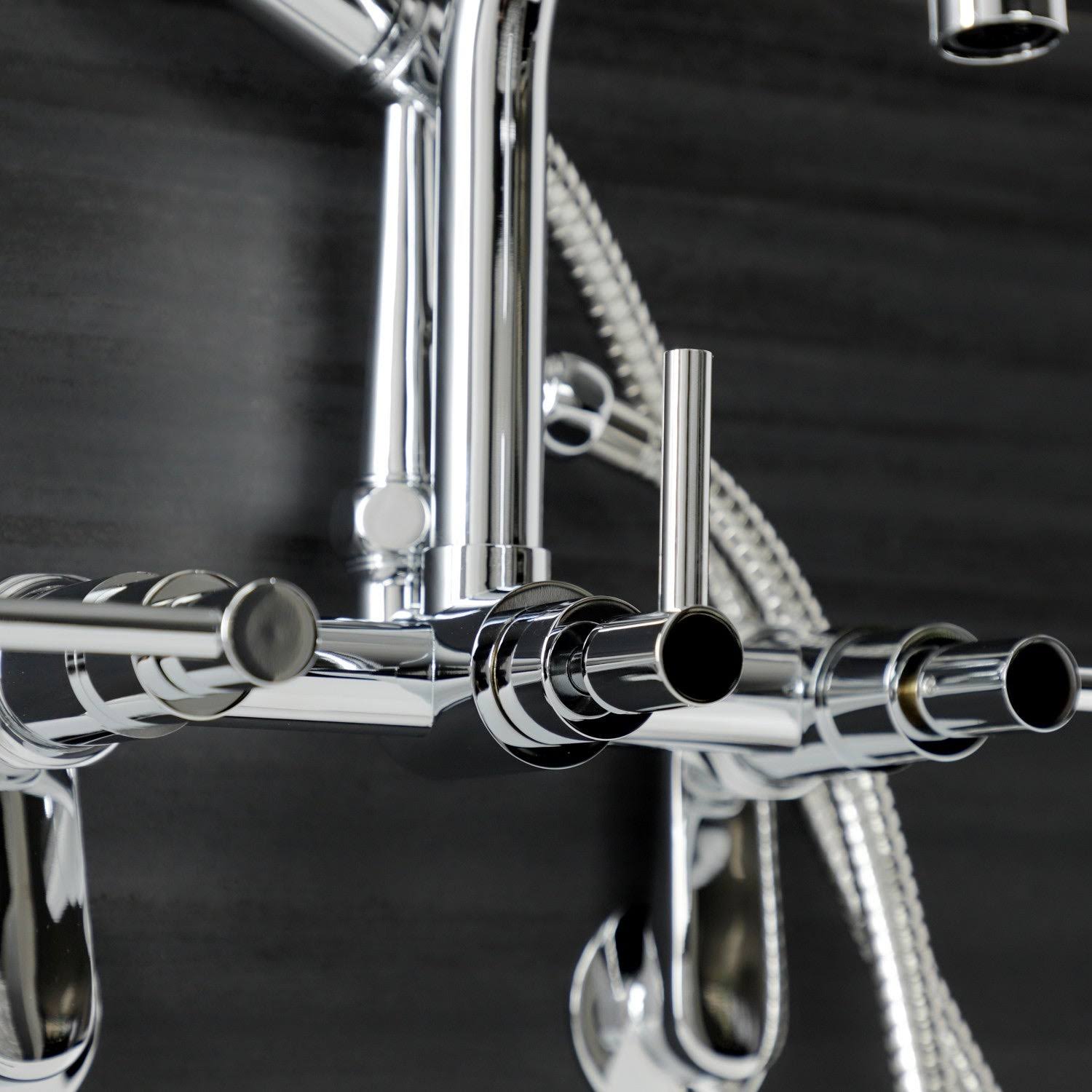 Brushed Nickel Wall Mount Clawfoot Tub Faucet P116952