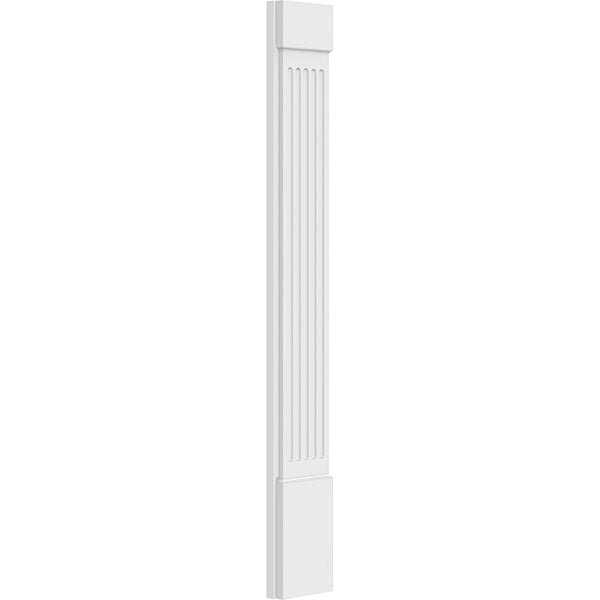 Fluted PVC Pilaster with Capital and Base (Pair) Z43356