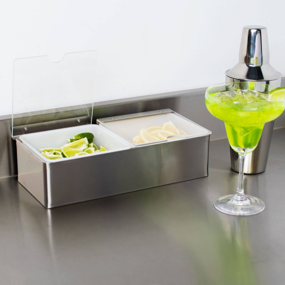 2 Quart Condiment Center with Notched Lids J81991