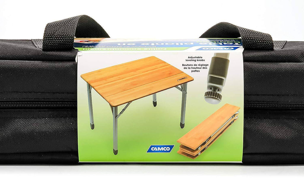 Bamboo Folding Table with Aluminum Legs Q251093