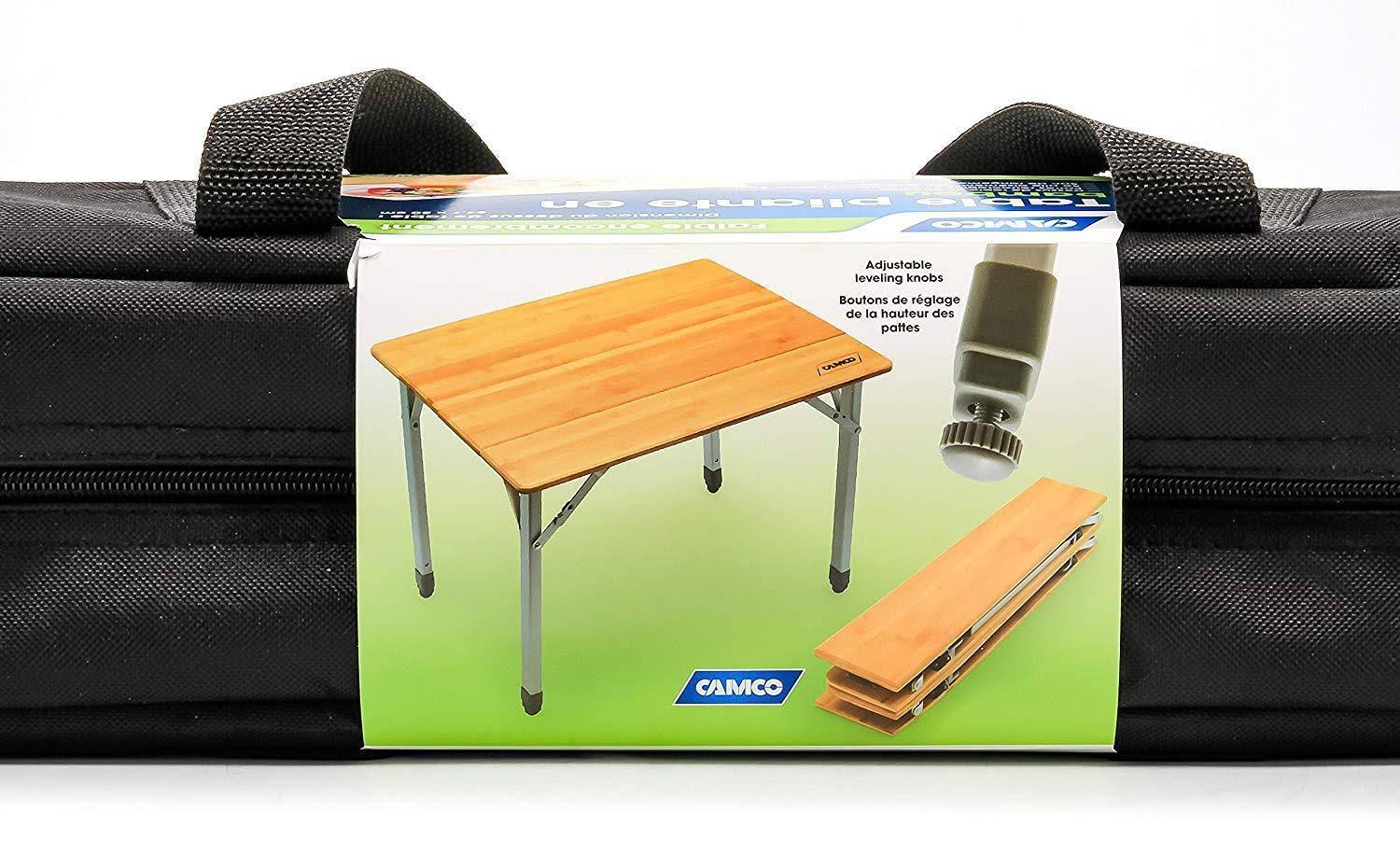Bamboo Folding Table with Aluminum Legs Q251093