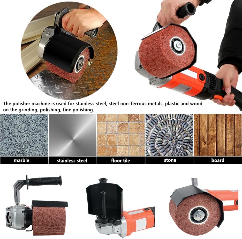 1400W 110V Electric Polisher 6 Speed Adjustable Handheld Sander with 2 Polishing Wheels N1726