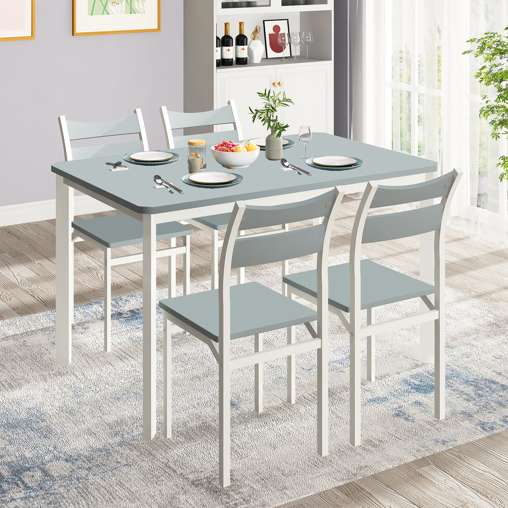 43.3 inch Gray Dining Table and Chair Set with 4 Chairs M852