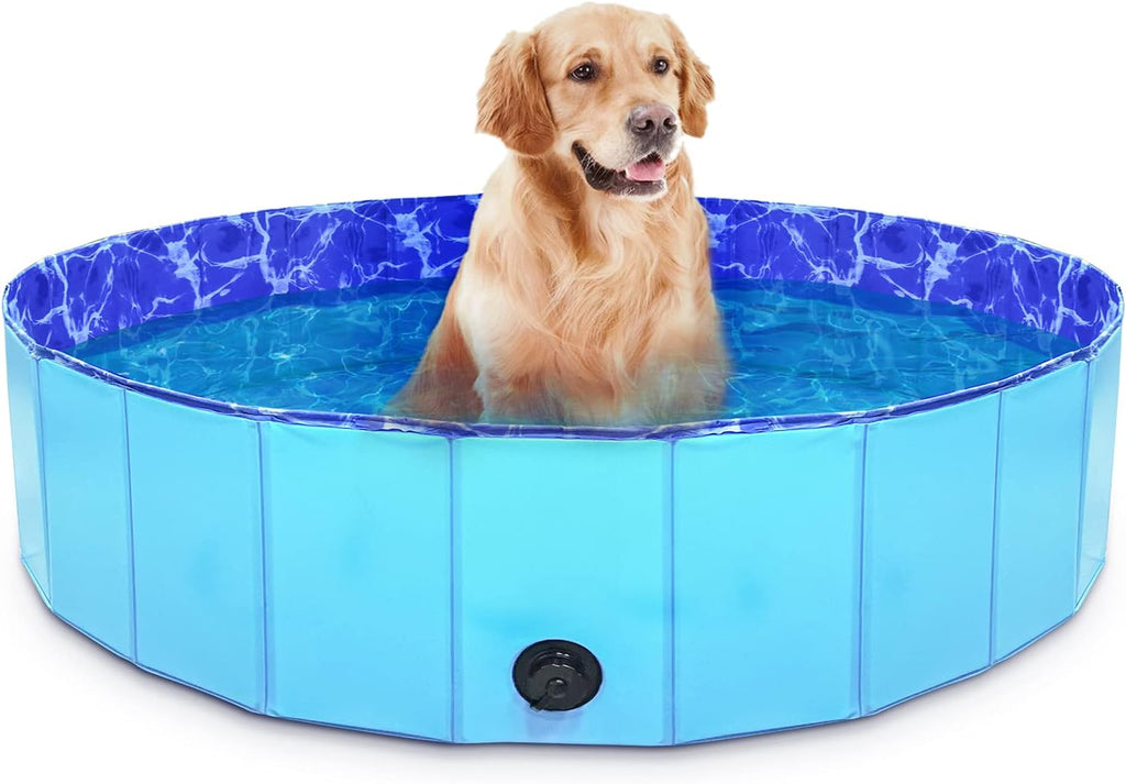 Collapsible Dog Pool with Non-Slip PVC Board L165856