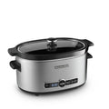 6-Quart Stainless Steel Slow Cooker with Glass Lid J1304