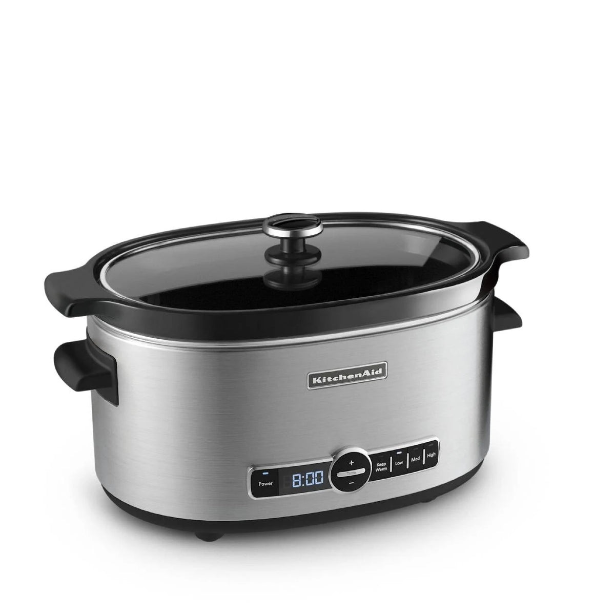 6-Quart Stainless Steel Slow Cooker with Glass Lid J1304