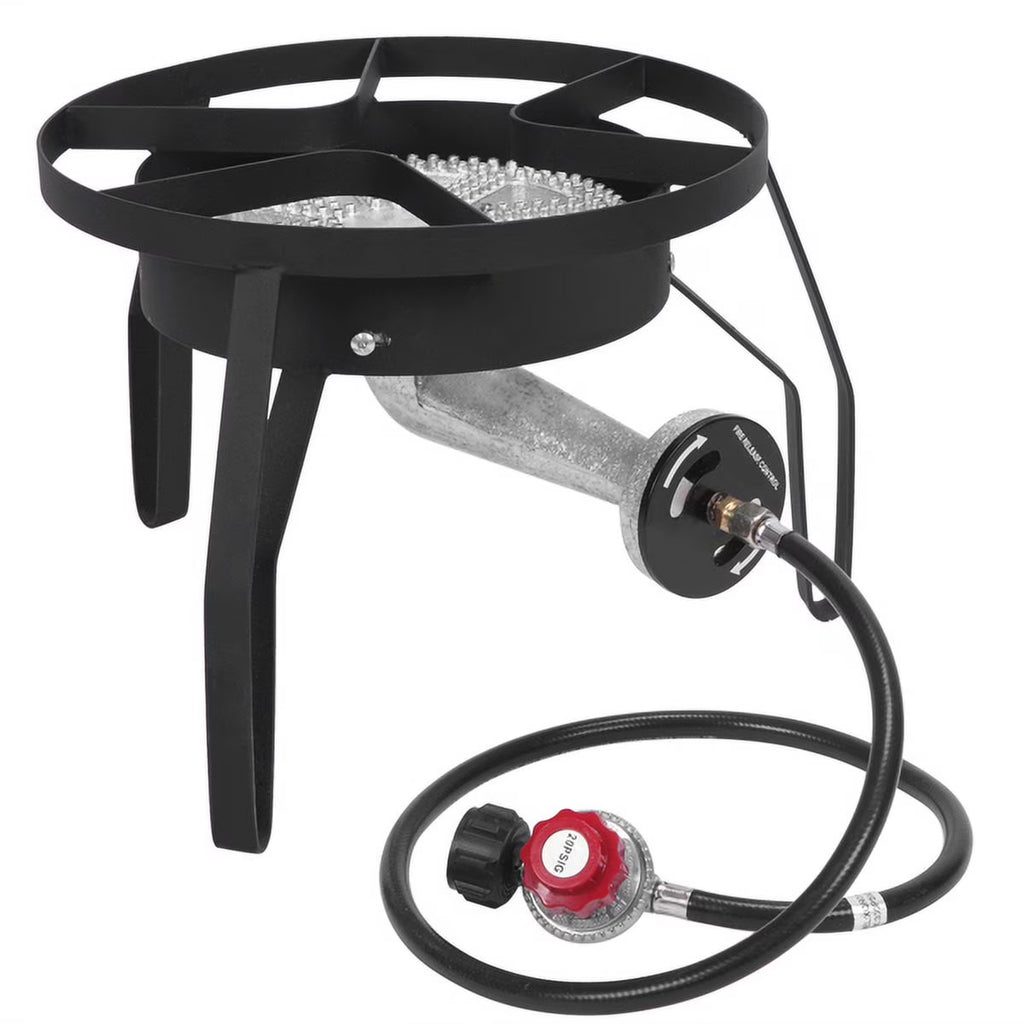 Outdoor Furnace Round Furnace 20W BTU Head Diameter 26cm With 1.2m Leather Tube With 0-20psig High Pressure Valve W879830