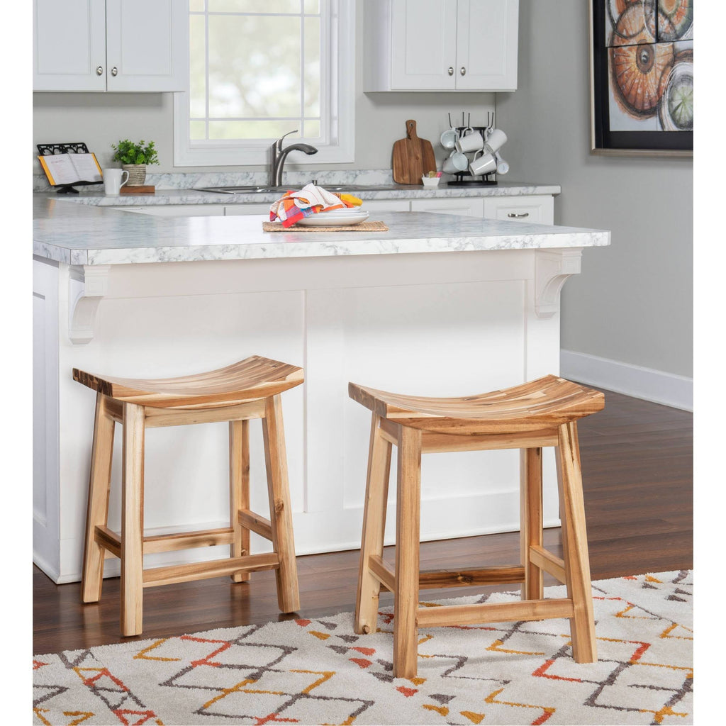 24x22 Saddle Counter Stool Light Natural A801