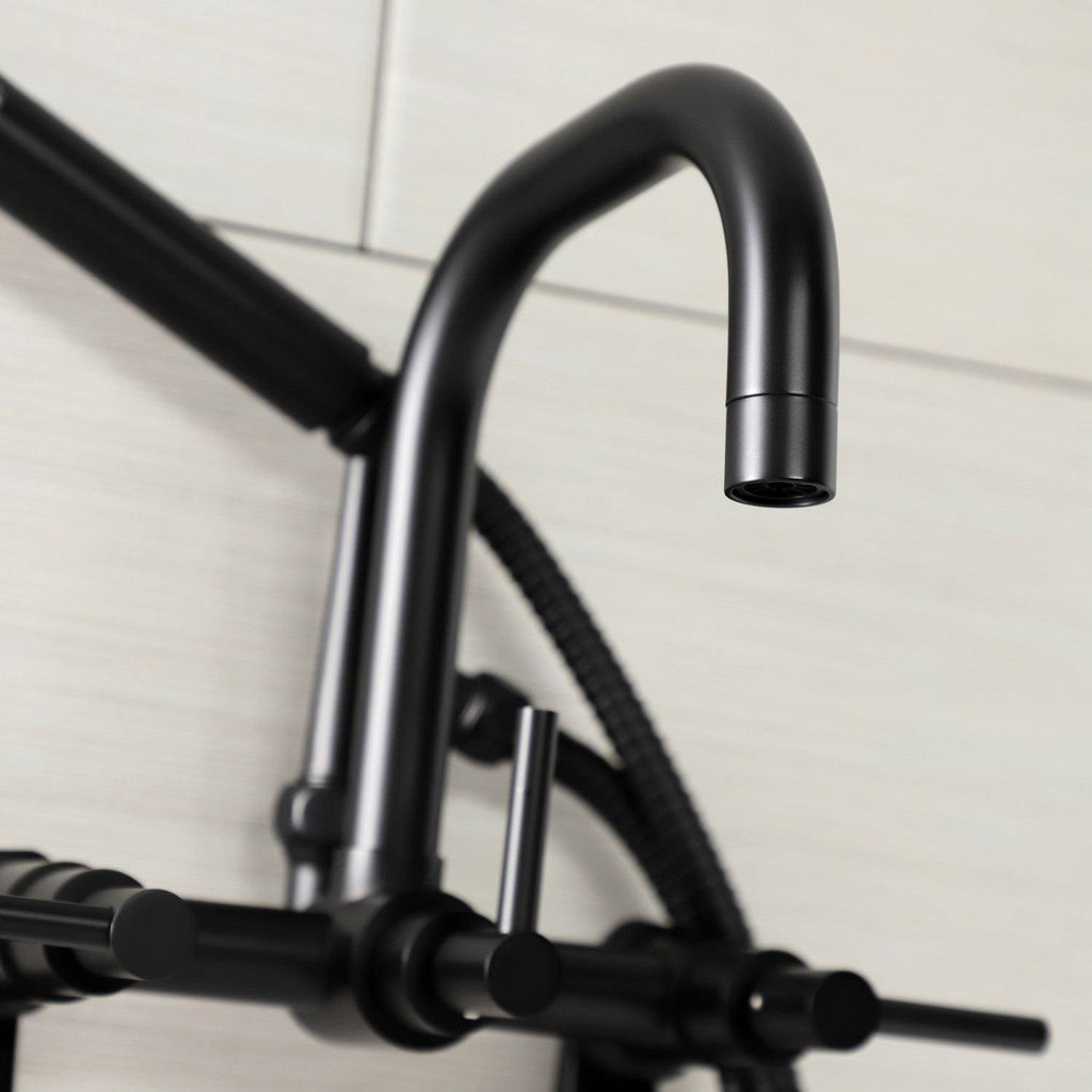 Brushed Nickel Wall Mount Clawfoot Tub Faucet P116952