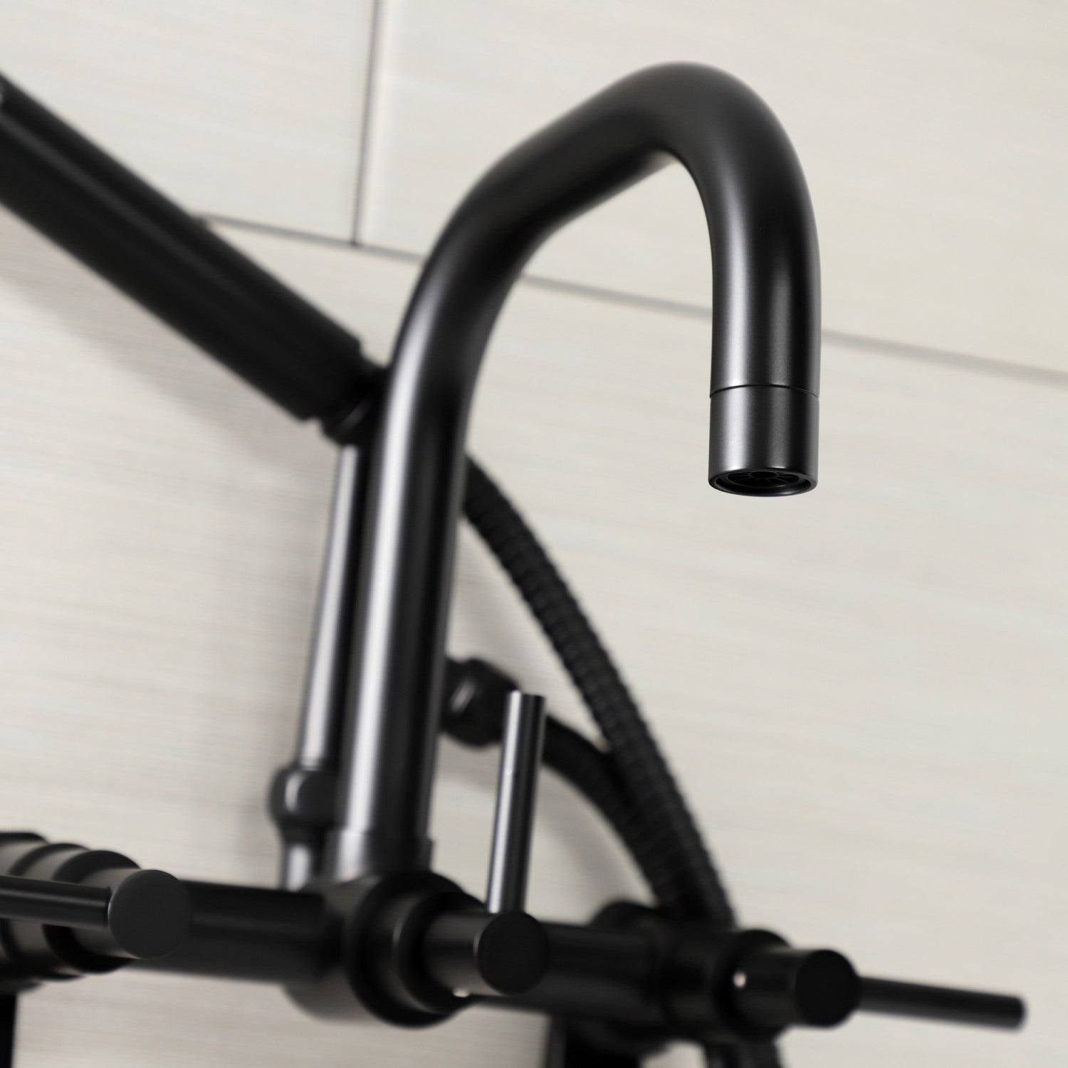 Brushed Nickel Wall Mount Clawfoot Tub Faucet P116952