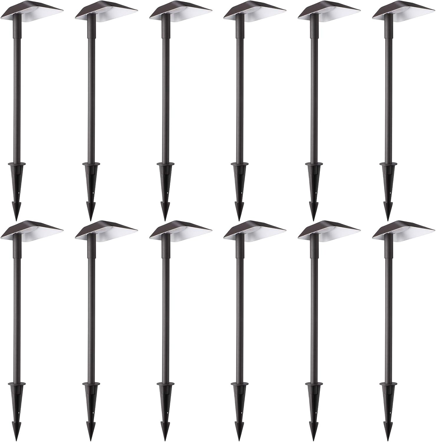 12 Pack Low Voltage LED Landscape Pathway Light, 8W, 3000K Warm White N919831