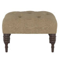 Sandstone Velvet Tufted Ottoman S4232