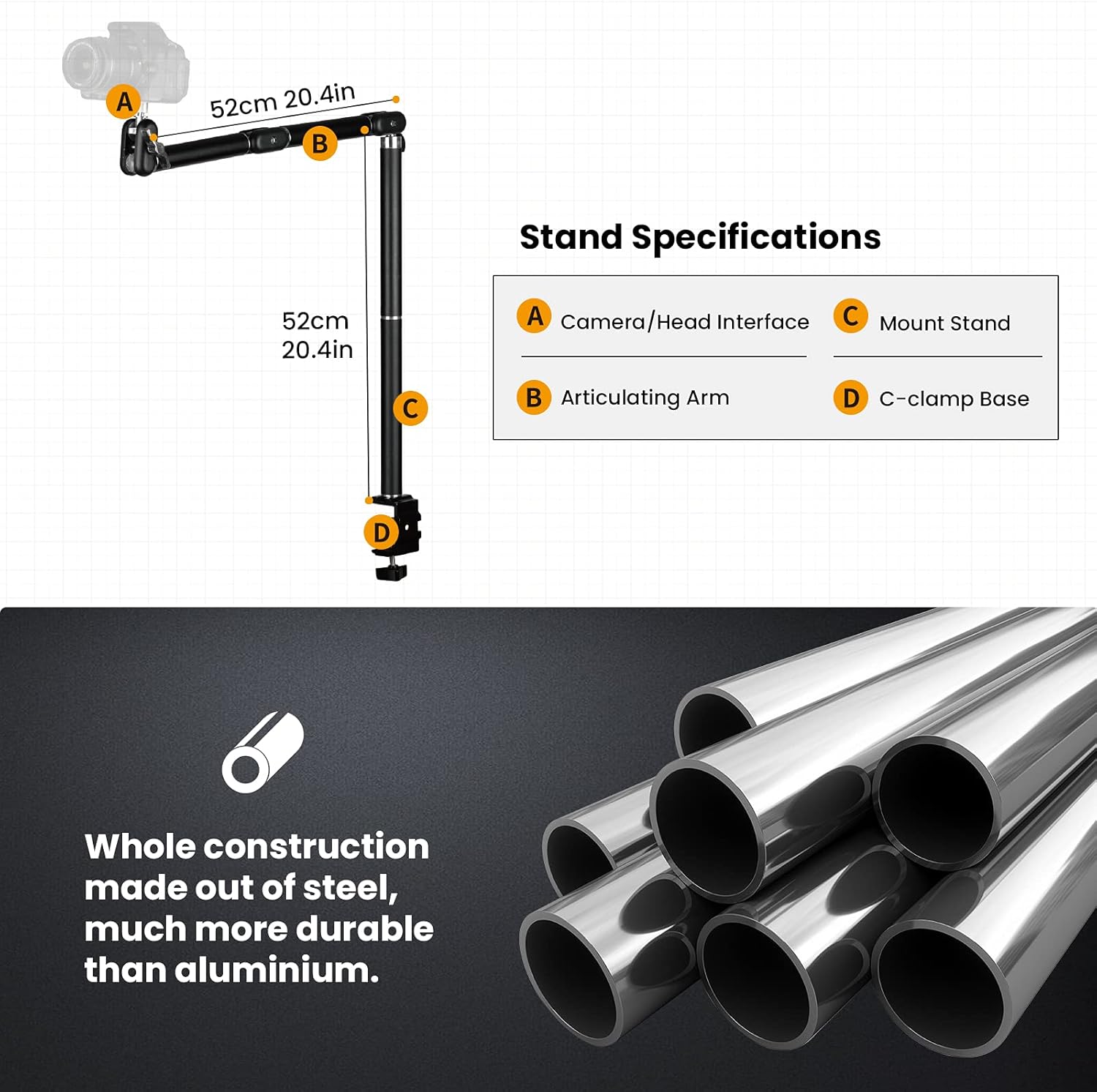 Articulated Desk Camera Mount Stand Z883