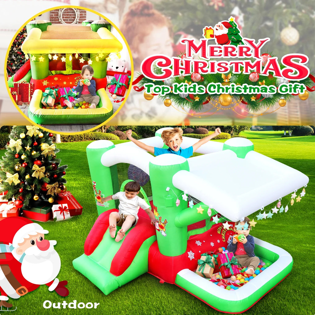 Inflatable Bouncy Castle with Blower, 80" x 91" Play Area, 55" Tall J351144