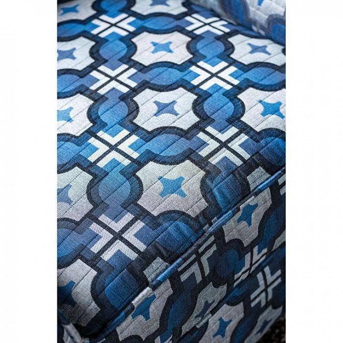 Blue Geometric Pattern Chair K926