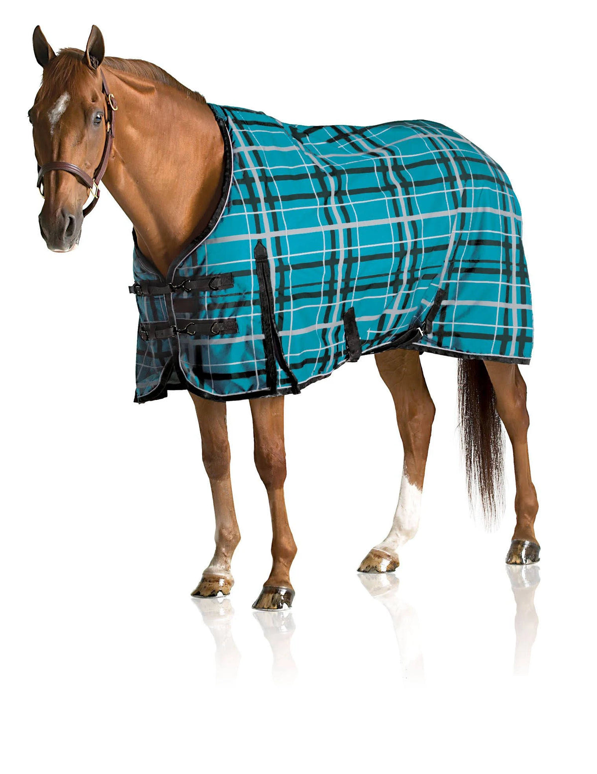 Juniper/Clay Plaid 1200D Turnout Sheet S8541