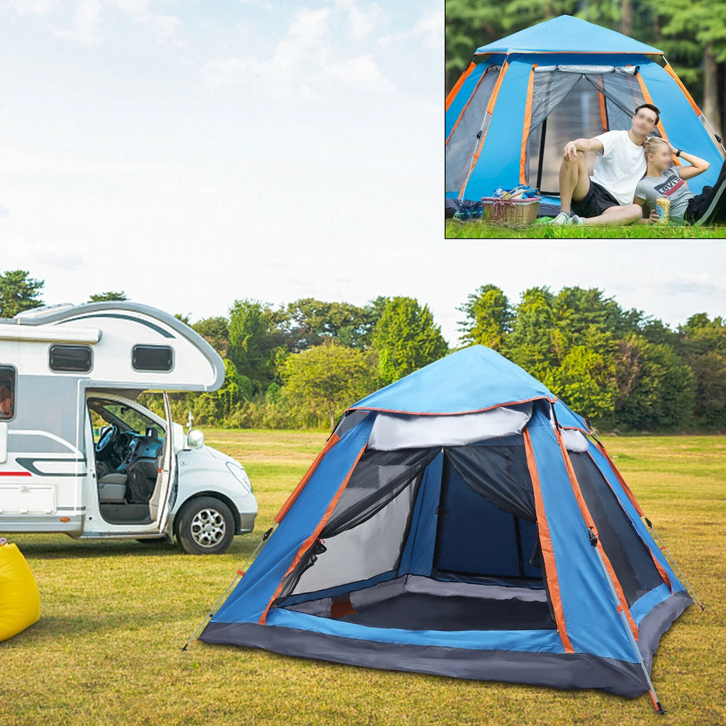 Blue Pop Up Tent for 4-5 Person R42359