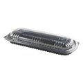 Black/Clear Rib Container with Vented Anti-Fog Lids, Full Slab D9633