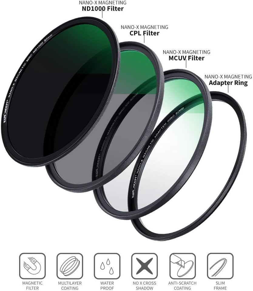 55mm Magnetic Lens Filter Kit with MCUV CPL ND1000 H1029