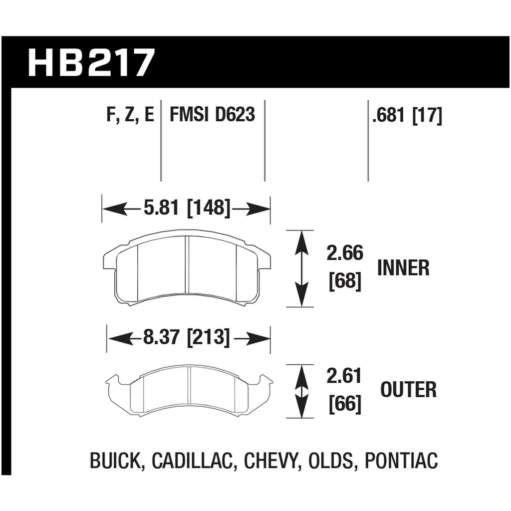 HPS Brake Pads B171427