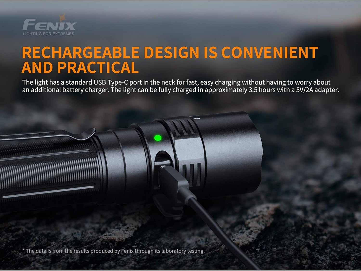 3000 Lumen USB-C Rechargeable Flashlight with 2X 5000mAh Batteries P324