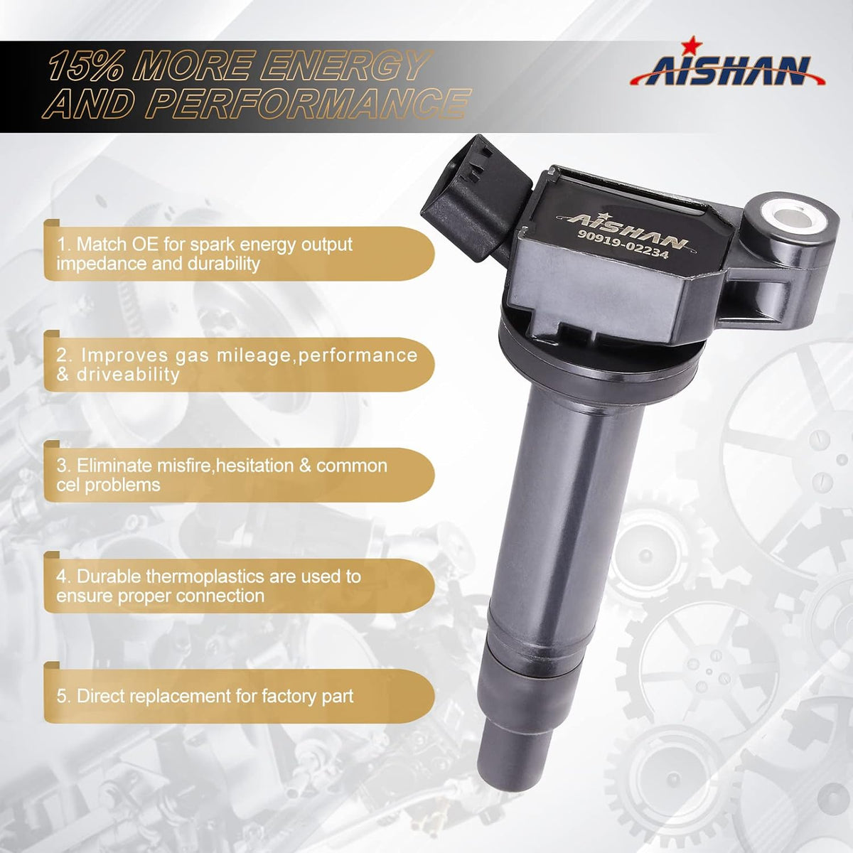 Ignition Coil Pack Compatible with V6 1MZFE Engine V4783
